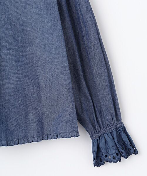 PINK HOUSE / ピンクハウス シャツ・ブラウス | スカラップレース使いダンガリーブラウス | 詳細7