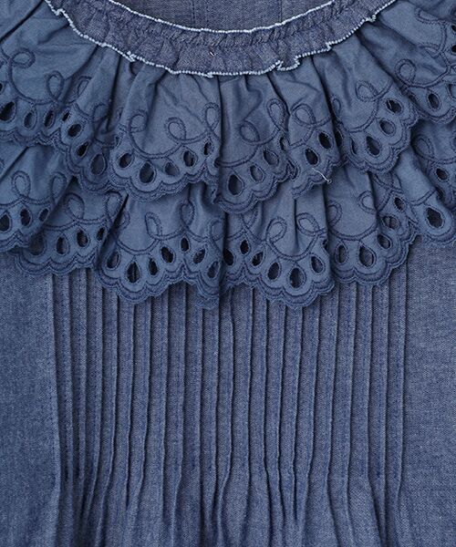 PINK HOUSE / ピンクハウス シャツ・ブラウス | スカラップレース使いダンガリーブラウス | 詳細9