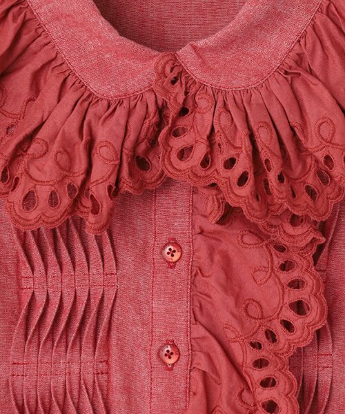 PINK HOUSE / ピンクハウス シャツ・ブラウス | スカラップレース使いダンガリーシャツブラウス | 詳細3