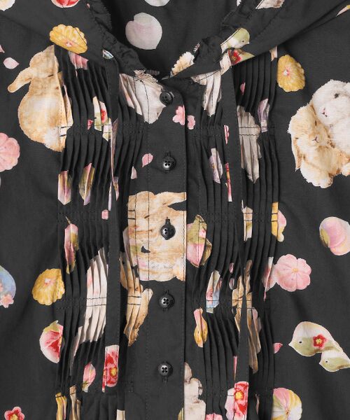 PINK HOUSE / ピンクハウス シャツ・ブラウス | 幸見うさぎプリントフードブラウス | 詳細1