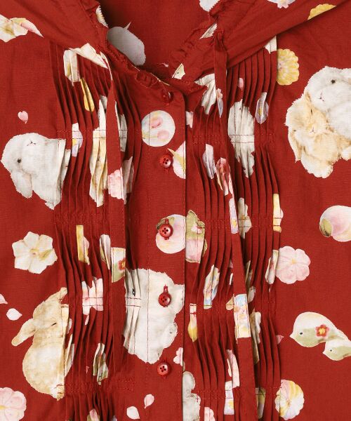 PINK HOUSE / ピンクハウス シャツ・ブラウス | 幸見うさぎプリントフードブラウス | 詳細2