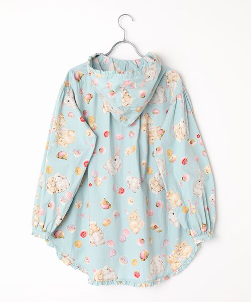 PINK HOUSE / ピンクハウス シャツ・ブラウス | 幸見うさぎプリントフードブラウス | 詳細4
