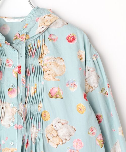 PINK HOUSE / ピンクハウス シャツ・ブラウス | 幸見うさぎプリントフードブラウス | 詳細5