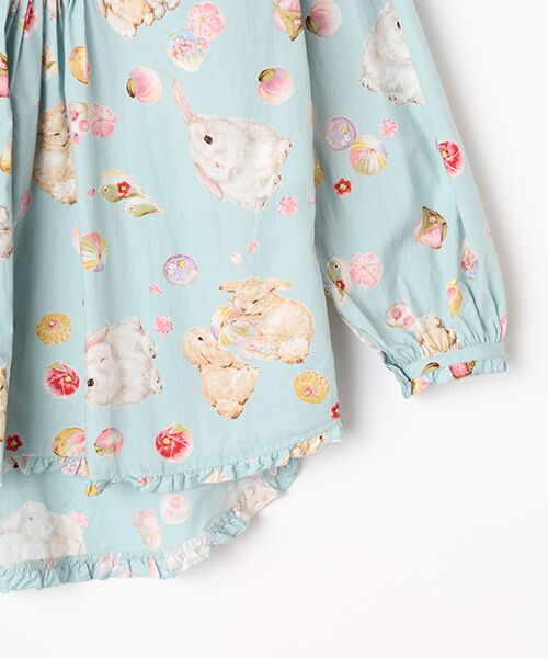 PINK HOUSE / ピンクハウス シャツ・ブラウス | 幸見うさぎプリントフードブラウス | 詳細6