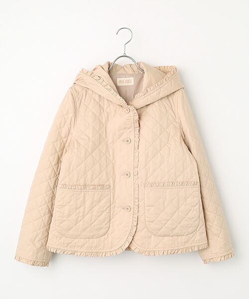 PINK HOUSE / ピンクハウス ブルゾン | フード付きキルティングジャケット（ピンク）