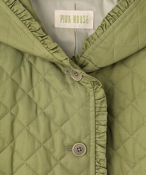 PINK HOUSE / ピンクハウス ブルゾン | フード付きキルティングジャケット | 詳細9
