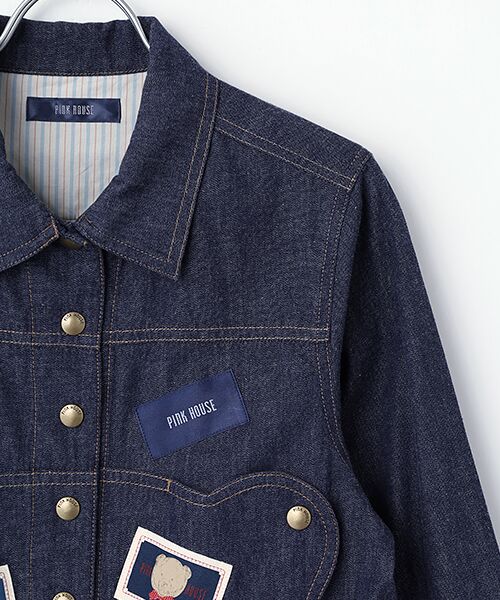 PINK HOUSE / ピンクハウス Gジャン・デニムジャケット | BIGくまシルエットデニムジャケット | 詳細4