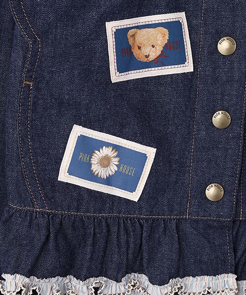 PINK HOUSE / ピンクハウス Gジャン・デニムジャケット | BIGくまシルエットデニムジャケット | 詳細8