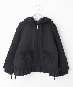 PINK HOUSE / ピンクハウス ブルゾン | ニット袖付きキルティングブルゾン