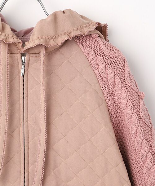 PINK HOUSE / ピンクハウス ブルゾン | ニット袖付きキルティングブルゾン | 詳細4