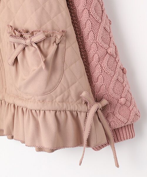 PINK HOUSE / ピンクハウス ブルゾン | ニット袖付きキルティングブルゾン | 詳細5