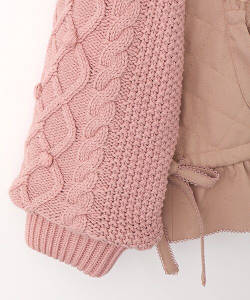 PINK HOUSE / ピンクハウス ブルゾン | ニット袖付きキルティングブルゾン | 詳細6