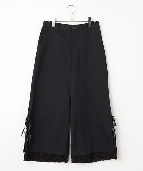 PINK HOUSE / ピンクハウス その他パンツ | フリルローン使いワイドパンツ（クロ）