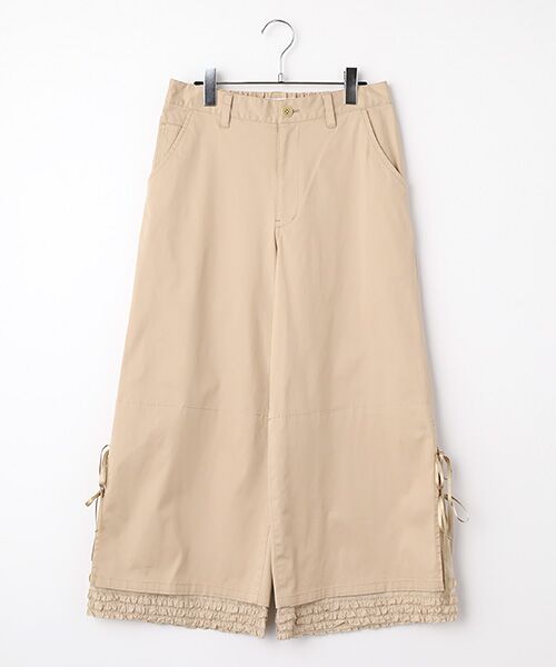 PINK HOUSE / ピンクハウス その他パンツ | フリルローン使いワイドパンツ（ベージュ）