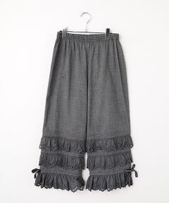 PINK HOUSE / ピンクハウス その他パンツ | スカラップレース使いダンガリードロワーズ