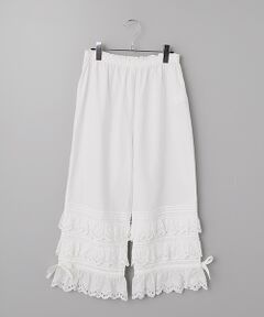 PINK HOUSE / ピンクハウス その他パンツ | スカラップレース使いダンガリードロワーズ