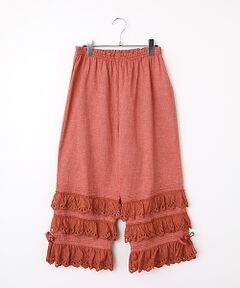 PINK HOUSE / ピンクハウス その他パンツ | スカラップレース使いダンガリードロワーズ