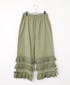 PINK HOUSE / ピンクハウス その他パンツ | スカラップレース使いダンガリードロワーズ