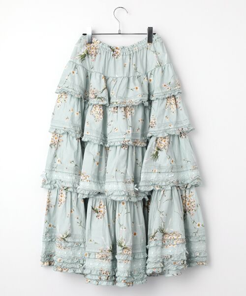 PINK HOUSE / ピンクハウス ロング・マキシ丈スカート | マーガレットブーケプリントスカート | 詳細3