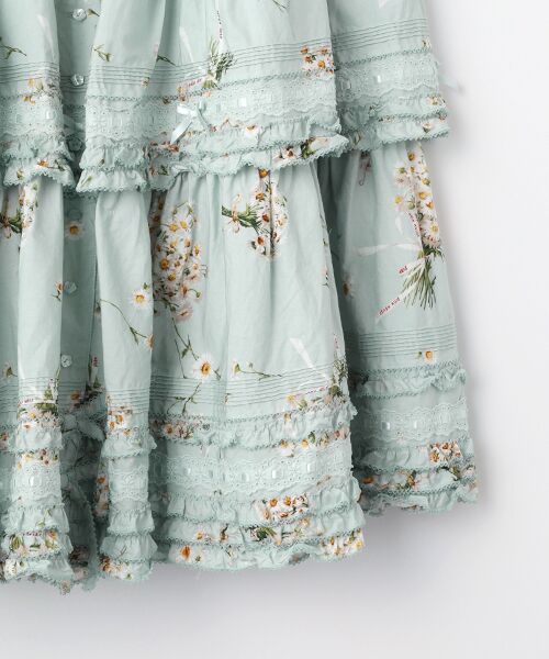 PINK HOUSE / ピンクハウス ロング・マキシ丈スカート | マーガレットブーケプリントスカート | 詳細5