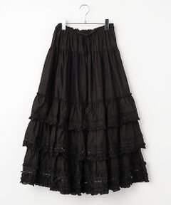 PINK HOUSE / ピンクハウス ロング・マキシ丈スカート | フリル使いローンスカート