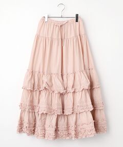 PINK HOUSE / ピンクハウス ロング・マキシ丈スカート | フリル使いローンスカート