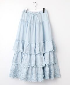 PINK HOUSE / ピンクハウス ロング・マキシ丈スカート | フリル使いローンスカート