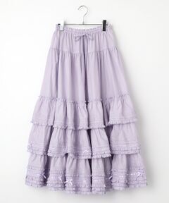 PINK HOUSE / ピンクハウス ロング・マキシ丈スカート | フリル使いローンスカート