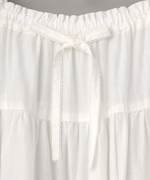 PINK HOUSE / ピンクハウス ロング・マキシ丈スカート | フリル使いローンスカート | 詳細2