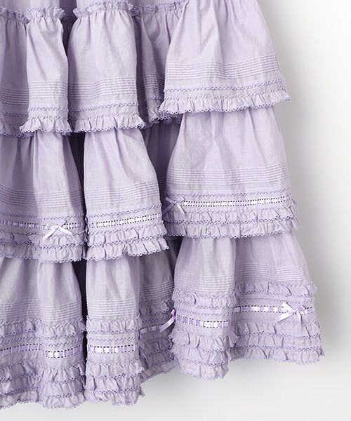 PINK HOUSE / ピンクハウス ロング・マキシ丈スカート | フリル使いローンスカート | 詳細7