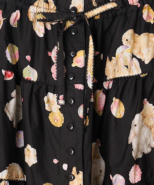 PINK HOUSE / ピンクハウス ロング・マキシ丈スカート | 幸見うさぎプリントスカート | 詳細1