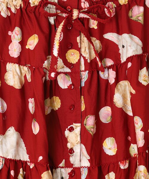 PINK HOUSE / ピンクハウス ロング・マキシ丈スカート | 幸見うさぎプリントスカート | 詳細2