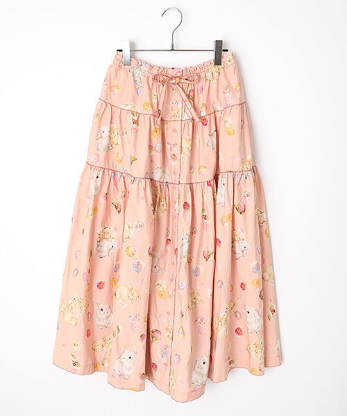 PINK HOUSE / ピンクハウス ロング・マキシ丈スカート | 幸見うさぎプリントスカート（ピンク）
