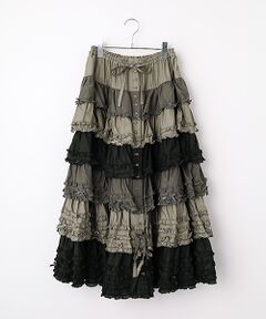 PINK HOUSE / ピンクハウス ロング・マキシ丈スカート | 配色フリルスカート