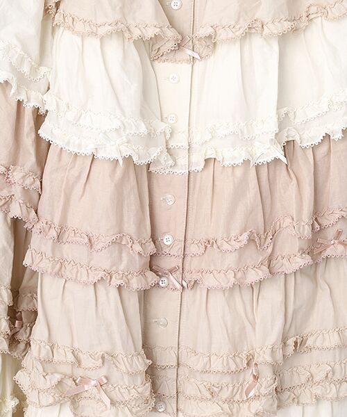 PINK HOUSE / ピンクハウス ロング・マキシ丈スカート | 配色フリルスカート | 詳細7