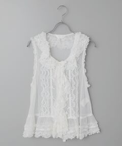 PINK HOUSE / ピンクハウス ベスト | ドットチュールベスト