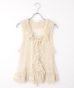 PINK HOUSE / ピンクハウス ベスト | ドットチュールベスト