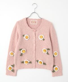 PINK HOUSE / ピンクハウス カーディガン・ボレロ | マーガレットモチーフ使いニットカーディガン