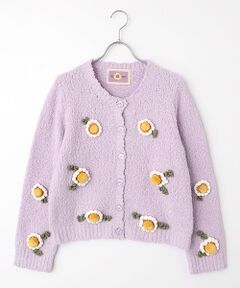 PINK HOUSE / ピンクハウス カーディガン・ボレロ | マーガレットモチーフ使いニットカーディガン