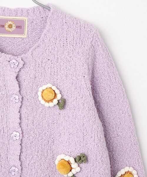 PINK HOUSE / ピンクハウス カーディガン・ボレロ | マーガレットモチーフ使いニットカーディガン | 詳細6