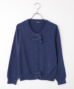 PINK HOUSE / ピンクハウス カーディガン・ボレロ | リボンモチーフ使いニットカーディガン