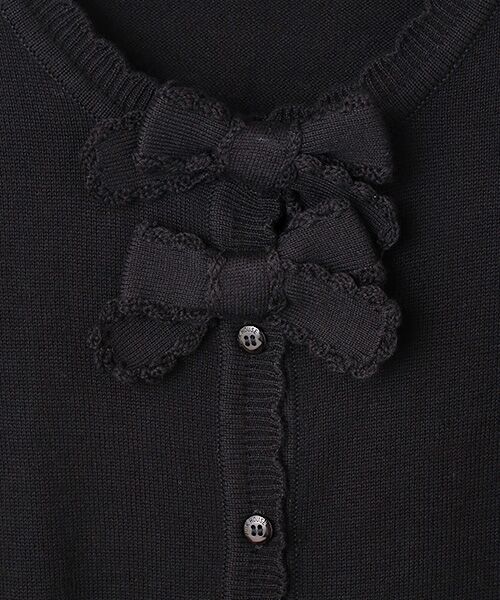 PINK HOUSE / ピンクハウス カーディガン・ボレロ | リボンモチーフ使いニットカーディガン | 詳細1
