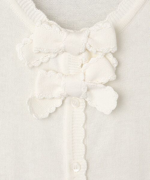 PINK HOUSE / ピンクハウス カーディガン・ボレロ | リボンモチーフ使いニットカーディガン | 詳細2