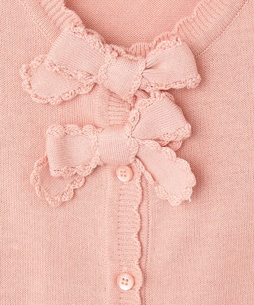 PINK HOUSE / ピンクハウス カーディガン・ボレロ | リボンモチーフ使いニットカーディガン | 詳細4