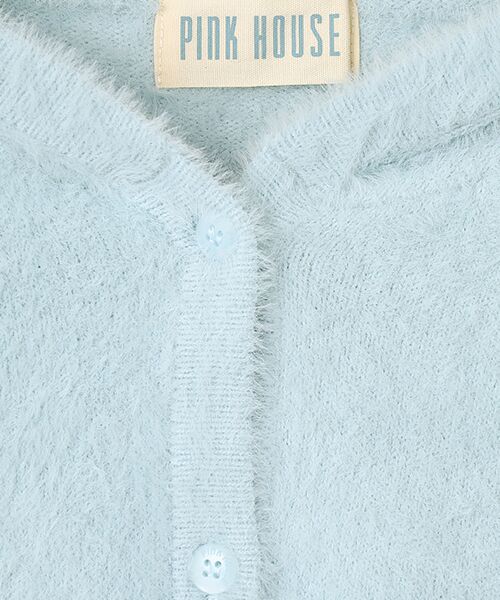 PINK HOUSE / ピンクハウス カーディガン・ボレロ | うさぎの耳フード付きフェザーヤーンニットパーカー | 詳細4