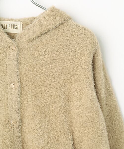 PINK HOUSE / ピンクハウス カーディガン・ボレロ | うさぎの耳フード付きフェザーヤーンニットパーカー | 詳細6