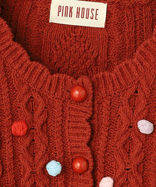 PINK HOUSE / ピンクハウス カーディガン・ボレロ | ケーブル編みニットカーディガン | 詳細2