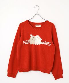 PINK HOUSE / ピンクハウス ニット・セーター | 幸見うさぎ柄ニット