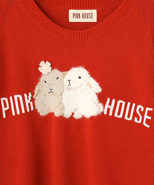 PINK HOUSE / ピンクハウス ニット・セーター | 幸見うさぎ柄ニット | 詳細2