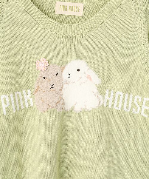 PINK HOUSE / ピンクハウス ニット・セーター | 幸見うさぎ柄ニット | 詳細8